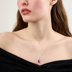 2.53ct Optics-Cut Pink Tourmaline and Diamond Pendant