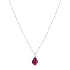 2.53ct Optics-Cut Pink Tourmaline and Diamond Pendant