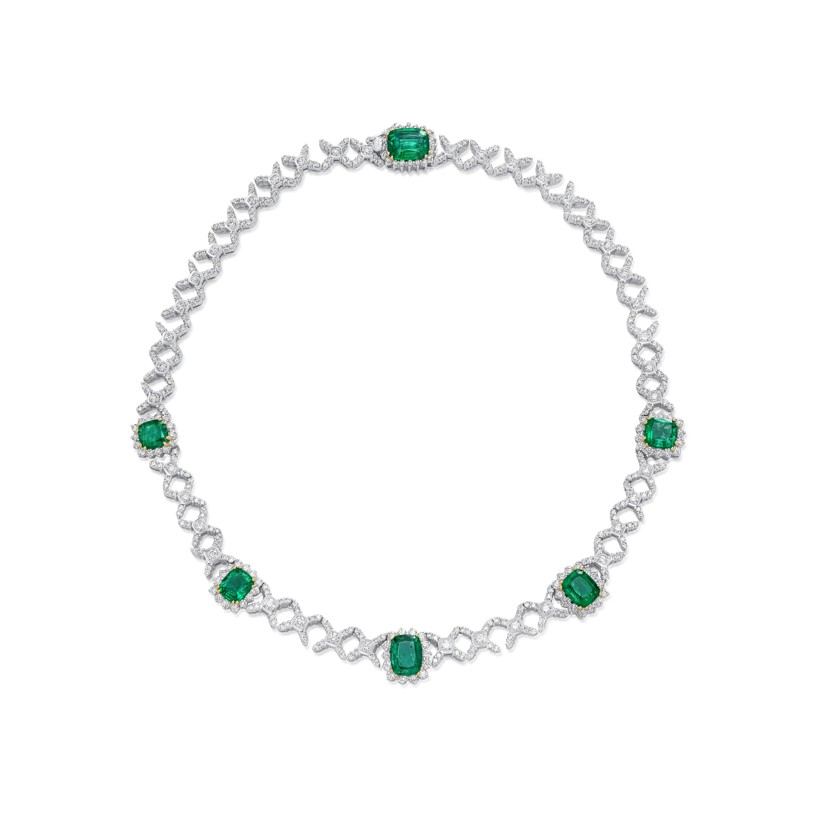 Emerald and Diamond Necklet