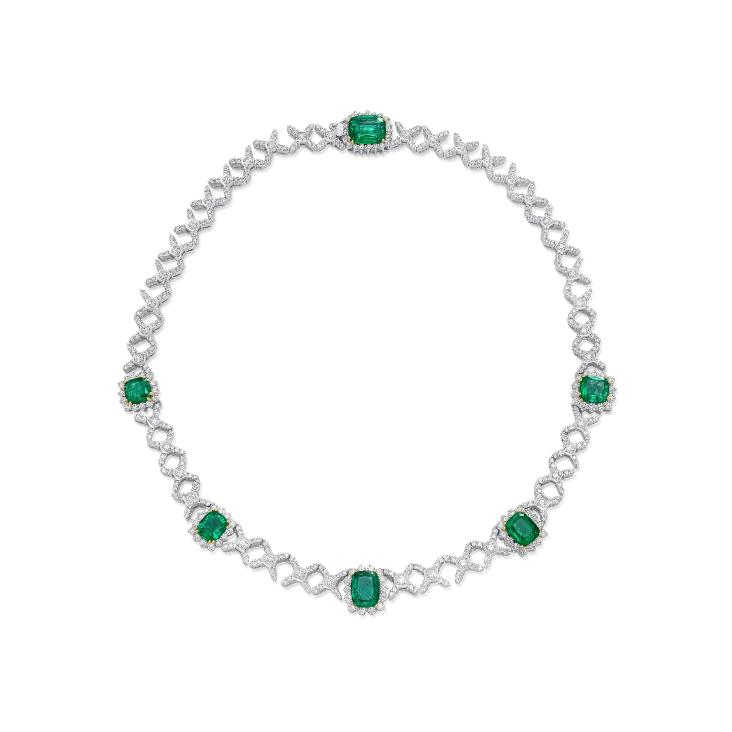 Emerald and Diamond Necklet