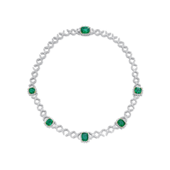 Emerald and Diamond Necklet