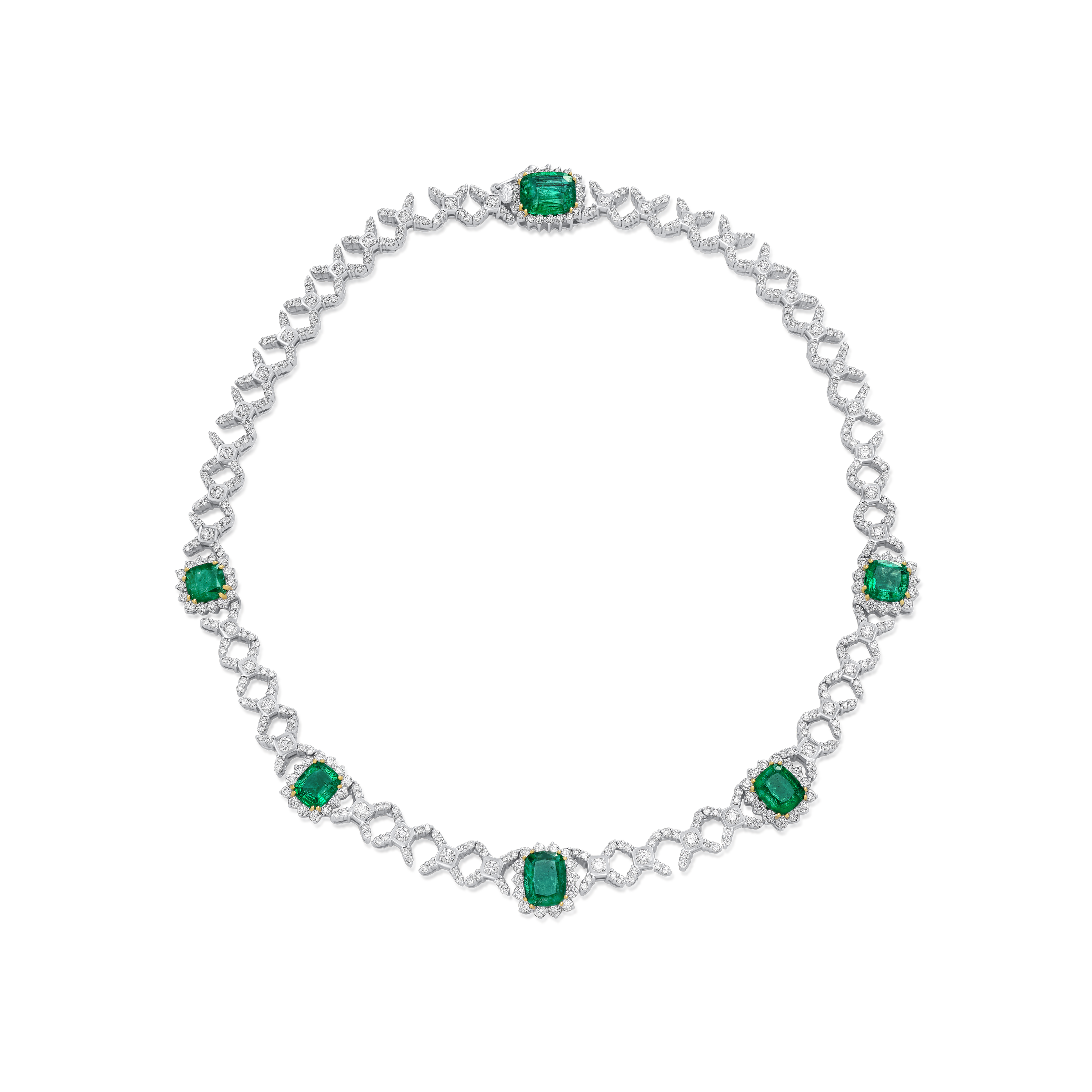 Emerald and Diamond Necklet