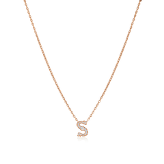 Mini Heirlooms 18ct Rose Gold Diamond Set Initial Pendant