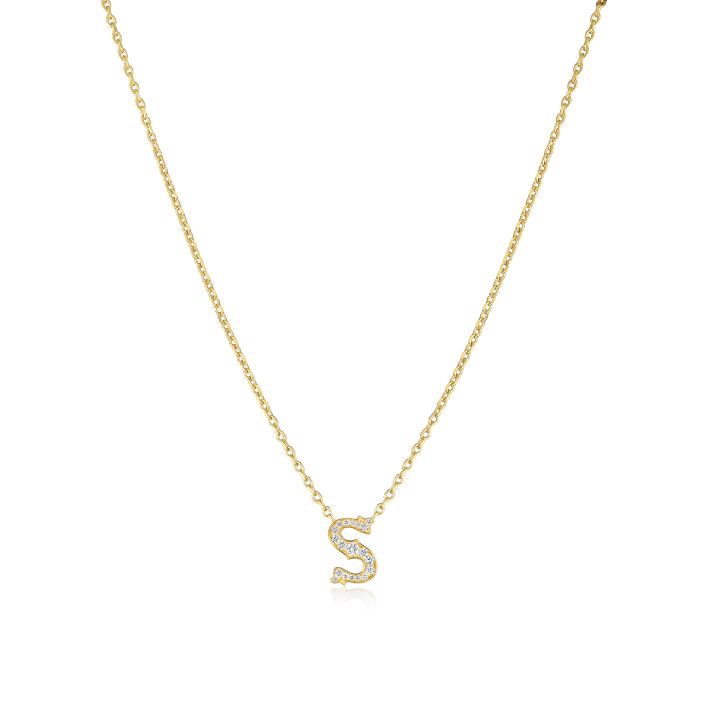 Mini Heirlooms 18ct Yellow Gold Diamond Set Initial Pendant