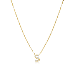 Mini Heirlooms 18ct Yellow Gold Diamond Set Initial Pendant