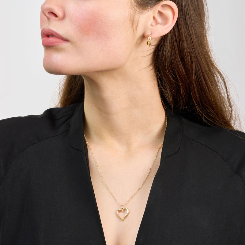 9ct Yellow Gold Heart Pendant