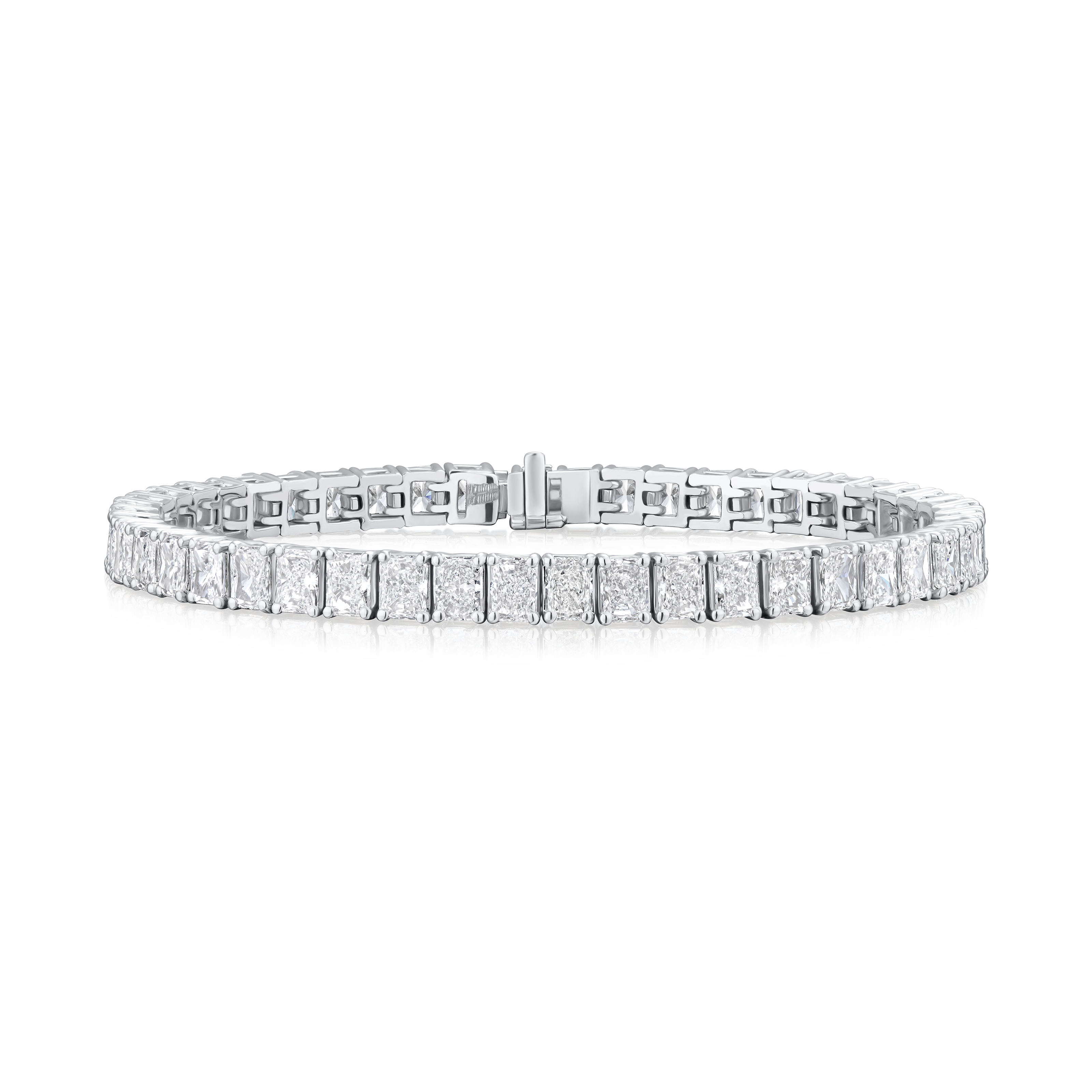 9.36ct Radiant Cut Diamond Line Bracelet