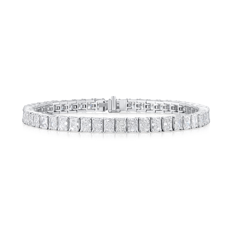 9.36ct Radiant Cut Diamond Line Bracelet