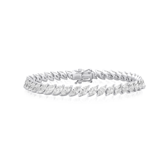 9.93cts Marquise Cut Diamond Line Bracelet