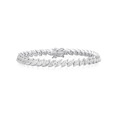 9.93cts Marquise Cut Diamond Line Bracelet