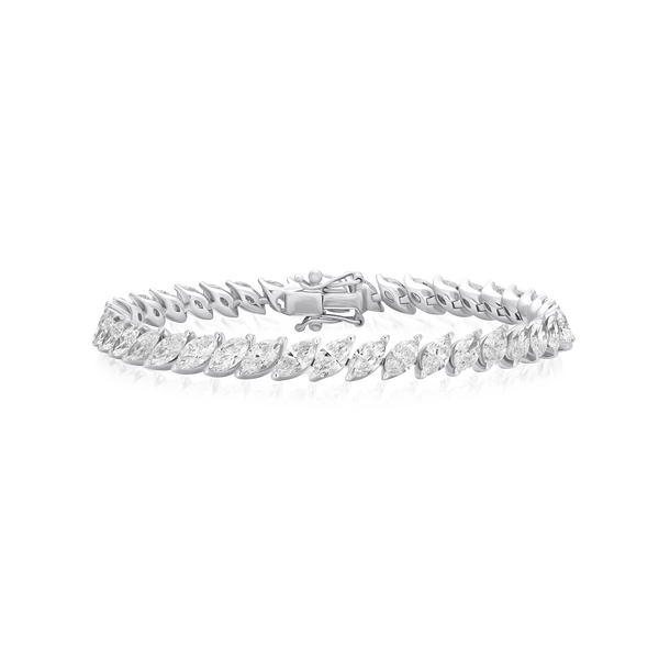 9.93ct Marquise Cut Diamond Line Bracelet