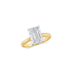 3.34ct Emerald Cut Diamond Solitaire Ring