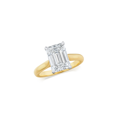 3.34ct Emerald Cut Diamond Solitaire Ring