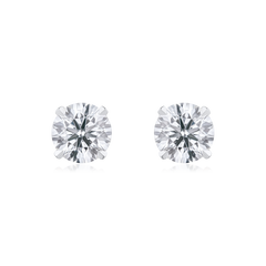 1.00ct Round Brilliant Cut Diamond Stud Earrings