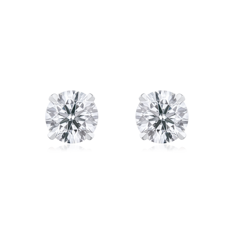 1.00ct Round Brilliant Cut Diamond Stud Earrings