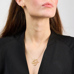 18ct Yellow Gold Snake Pendant