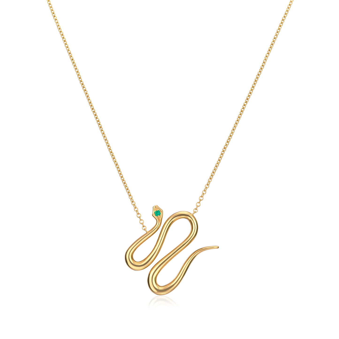 18ct Yellow Gold Serpent Pendant