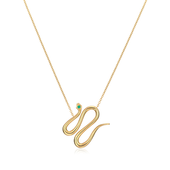 18ct Yellow Gold Serpent Pendant