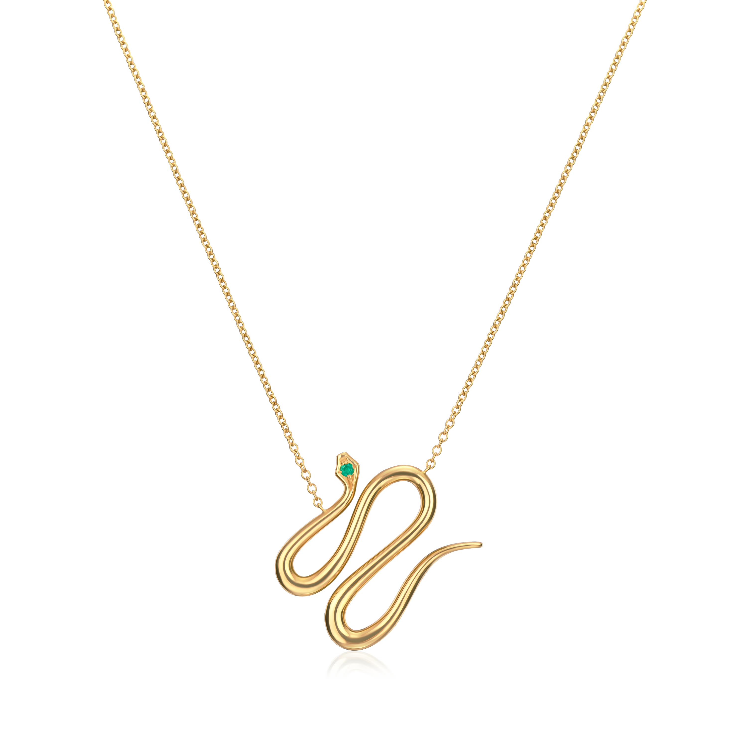 18ct Yellow Gold Serpent Pendant