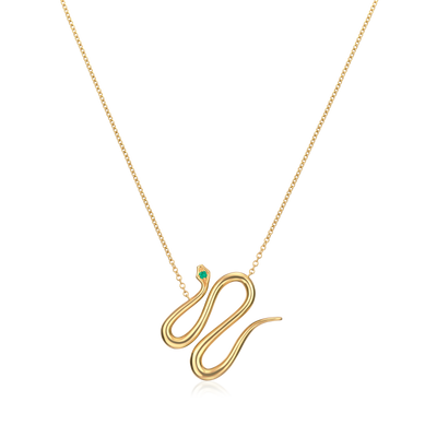 18ct Yellow Gold Serpent Pendant