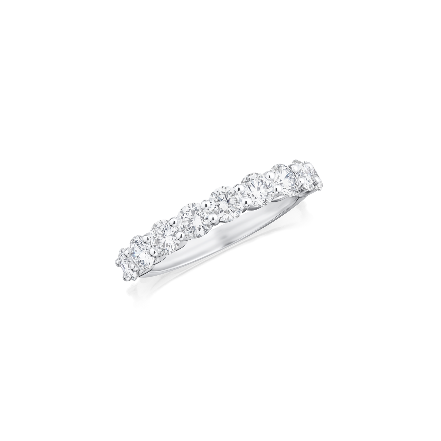 1.50ct Round Brilliant Cut Diamond Half Eternity Ring