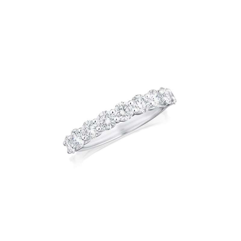 1.50ct Round Brilliant Cut Diamond Half Eternity Ring