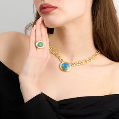 3.86ct Opal 18ct Yellow Gold Ring