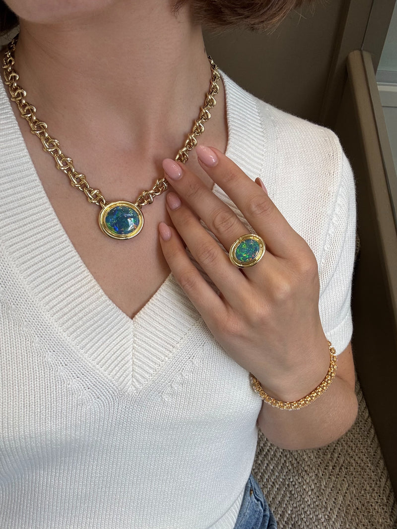 Opal 18ct Yellow Gold Ring