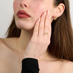 Skyline 18ct Yellow Gold Curve Ring