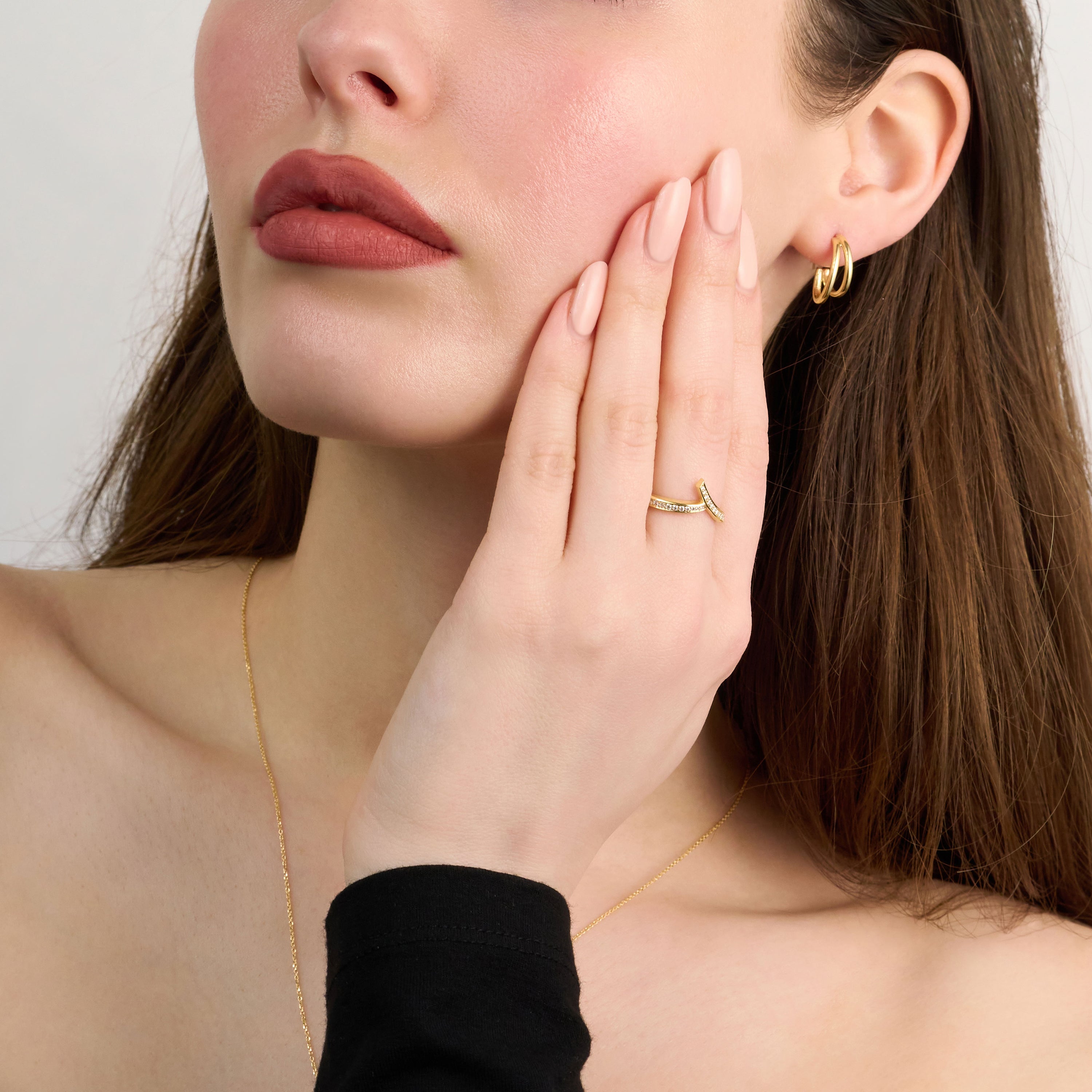 Skyline 18ct Yellow Gold Curve Ring