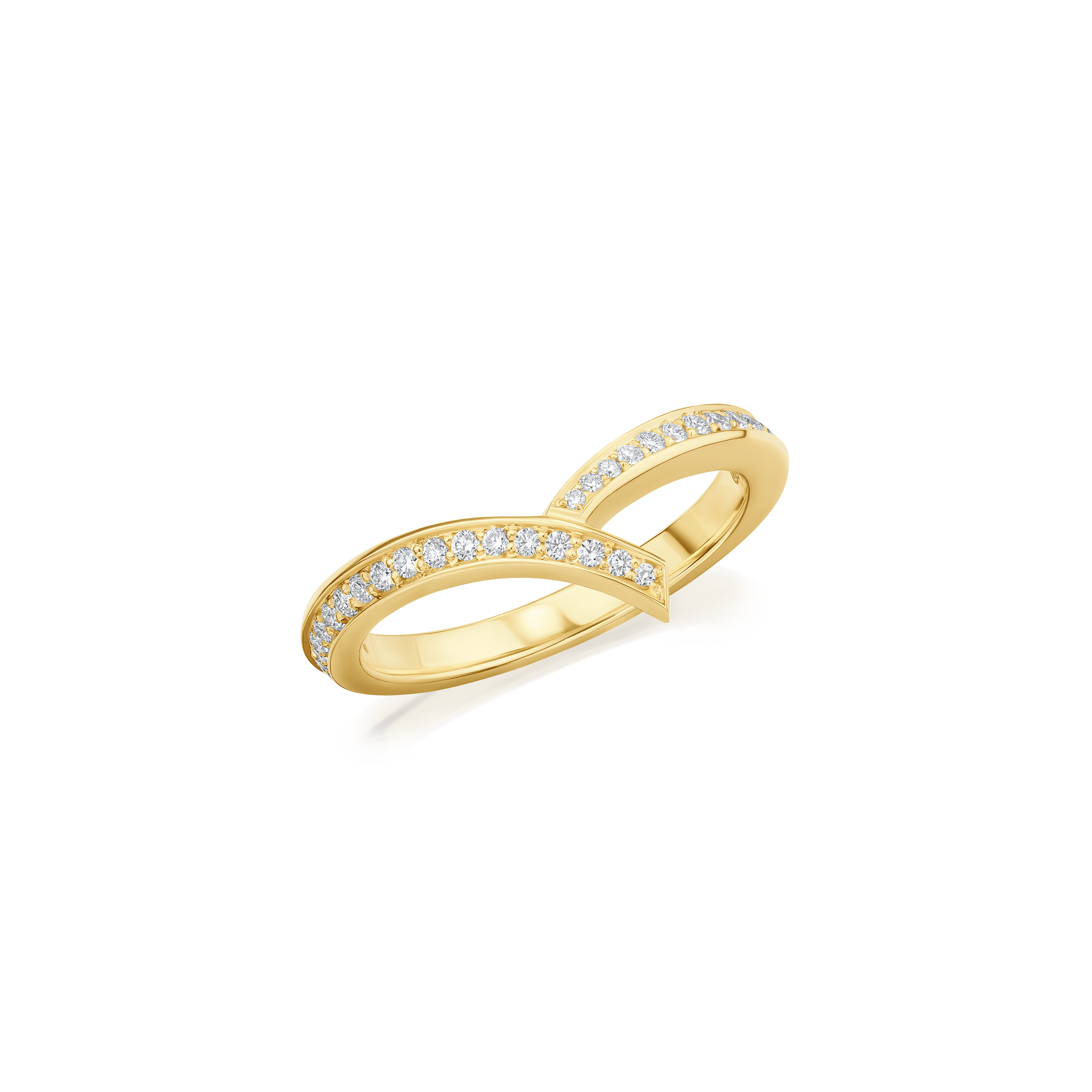 Skyline 18ct Yellow Gold Curve Ring
