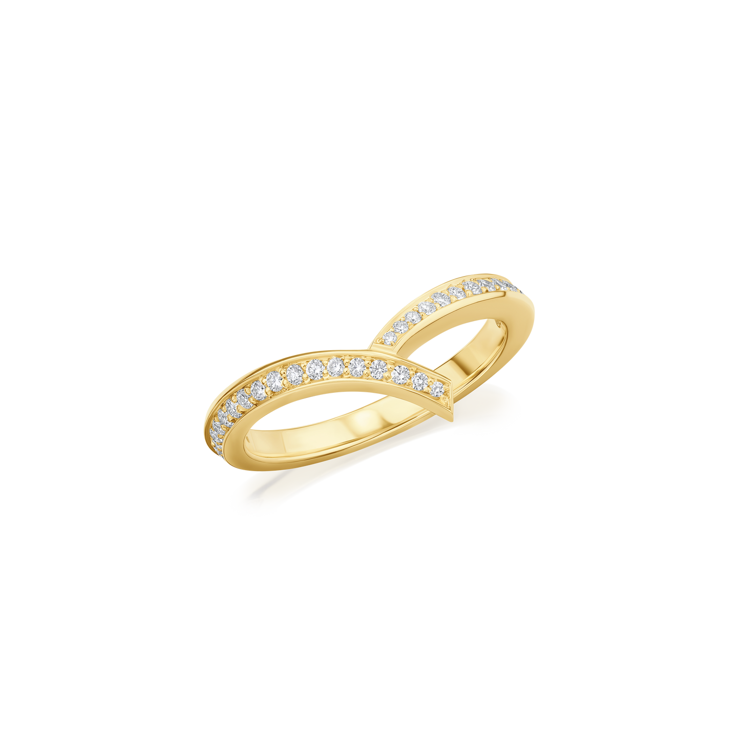 Skyline 18ct Yellow Gold Curve Ring