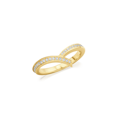 Skyline 18ct Yellow Gold Curve Ring