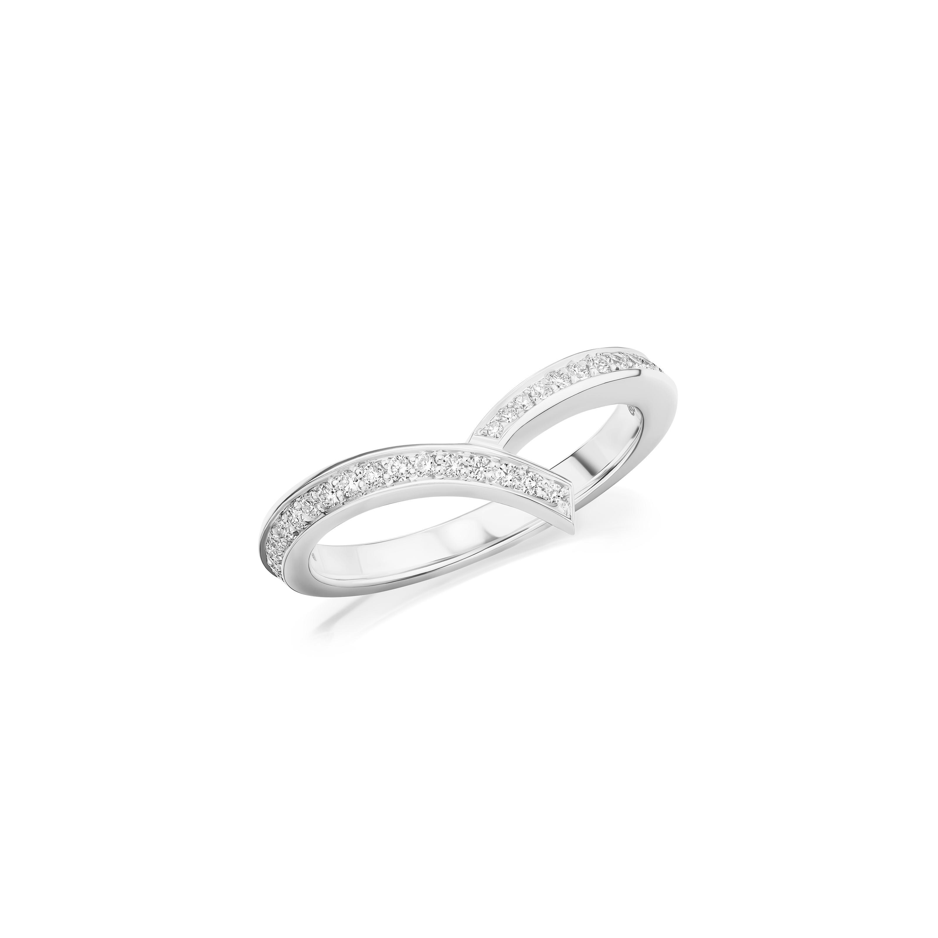 Skyline Platinum Curve Ring