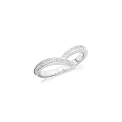 Skyline Platinum Curve Ring