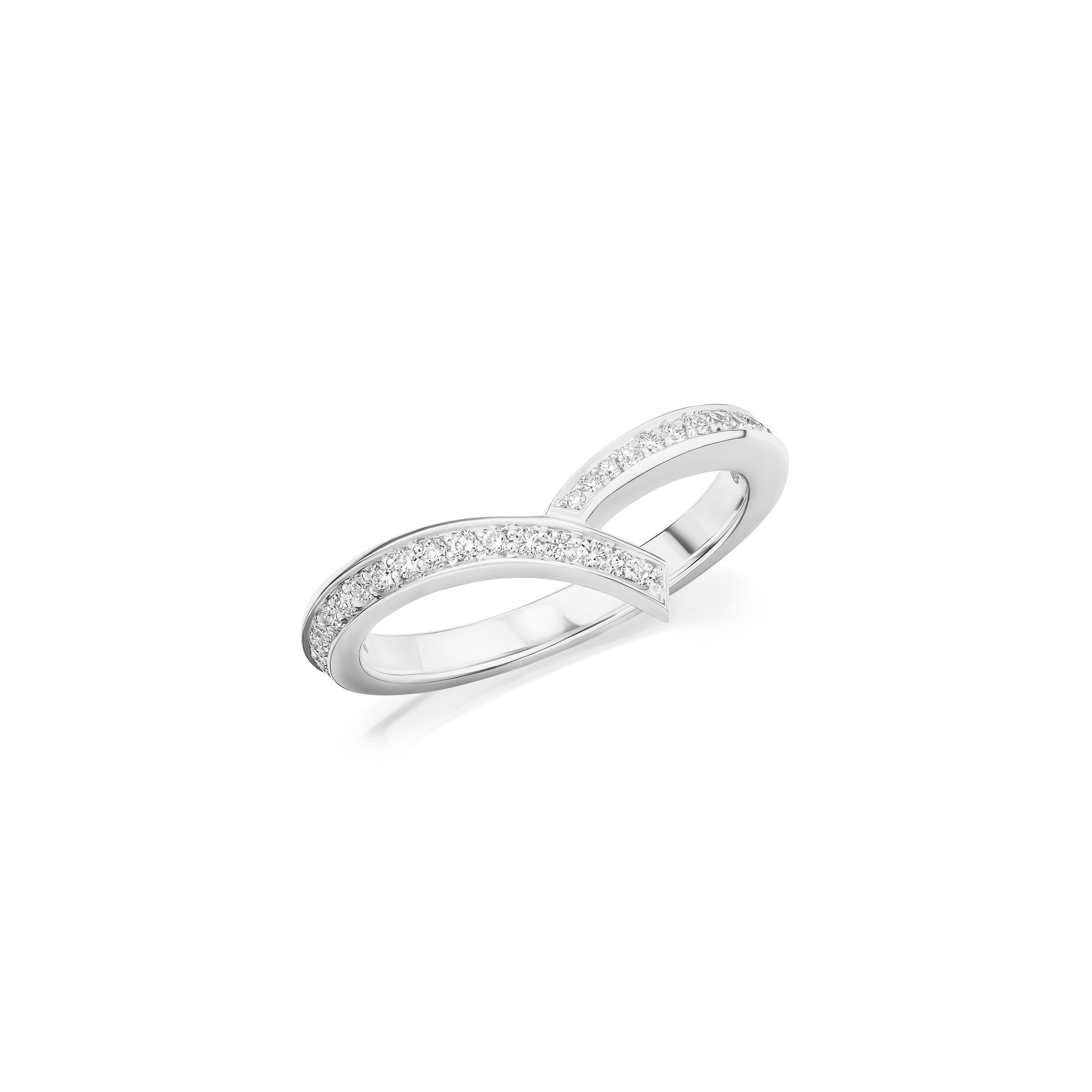 Skyline Platinum Curve Ring