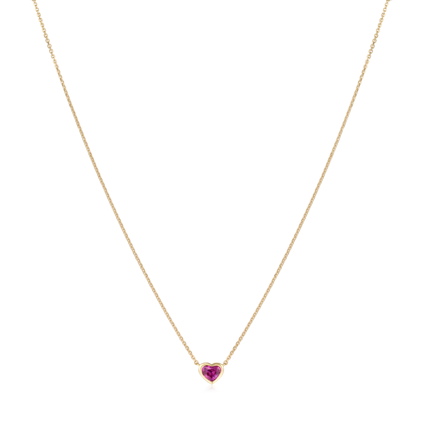 0.36ct Heart Shape Pink Sapphire Pendant