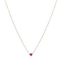 0.36ct Heart Shape Pink Sapphire Pendant