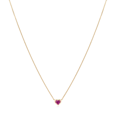0.36ct Heart Shape Pink Sapphire Pendant