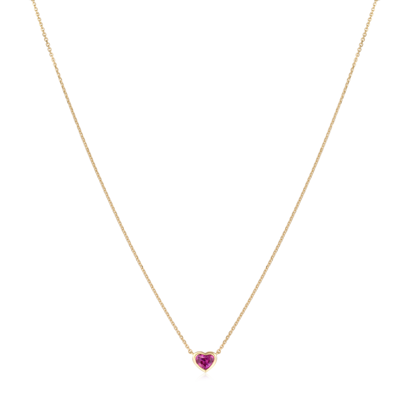 0.36ct Heart Shape Pink Sapphire Pendant