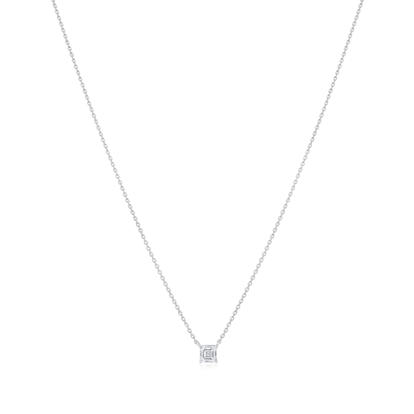 0.52ct Asscher Cut Diamond Solitaire Pendant