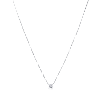 0.52ct Asscher Cut Diamond Solitaire Pendant