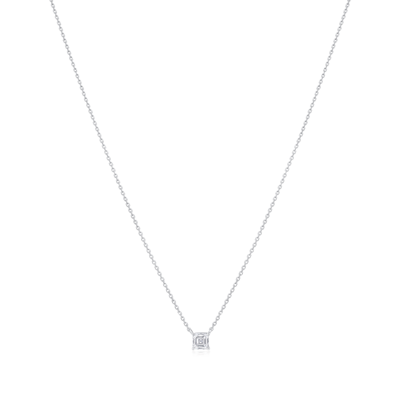 0.52ct Asscher Cut Diamond Solitaire Pendant