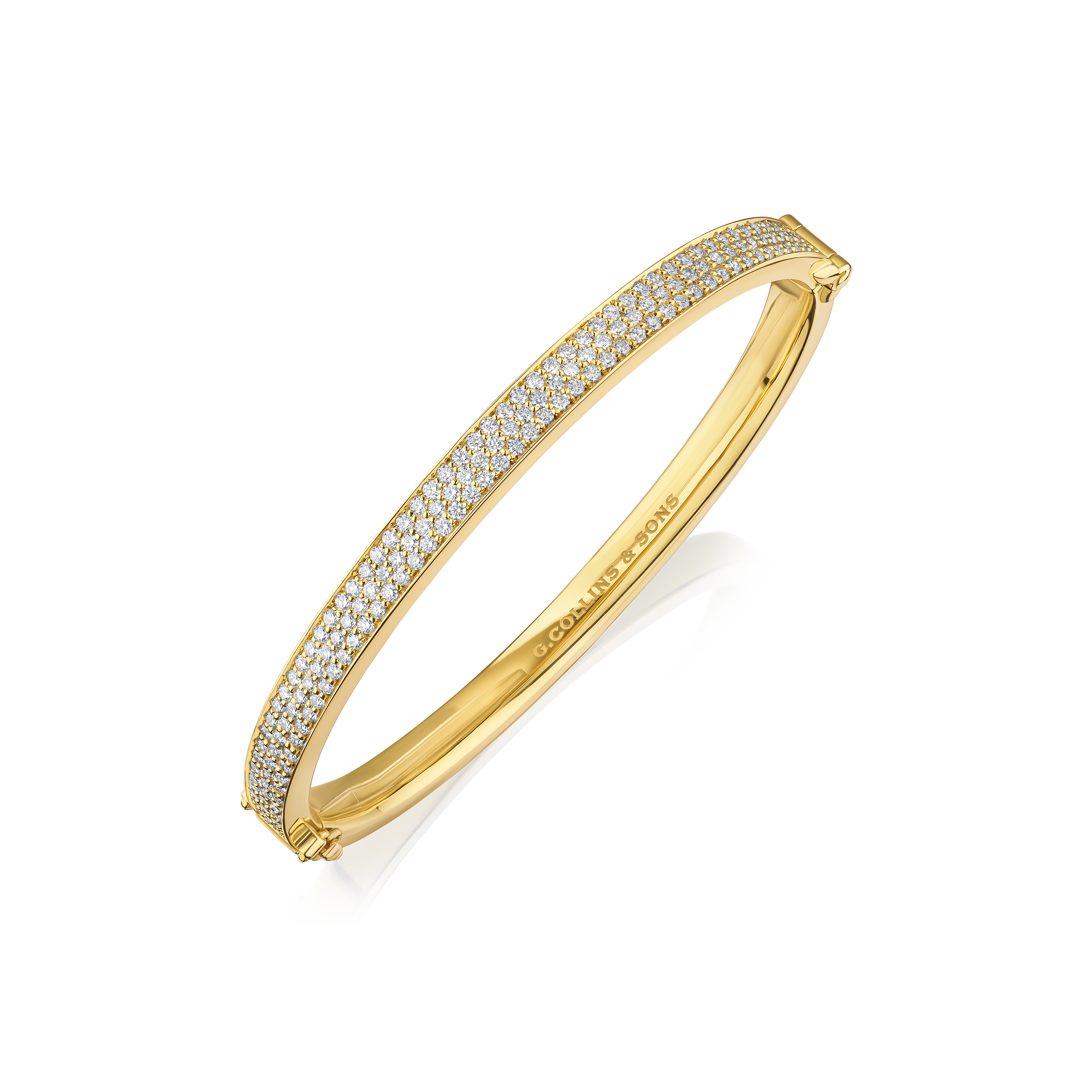 18ct Yellow Gold Diamond Bangle