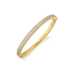 18ct Yellow Gold Diamond Bangle