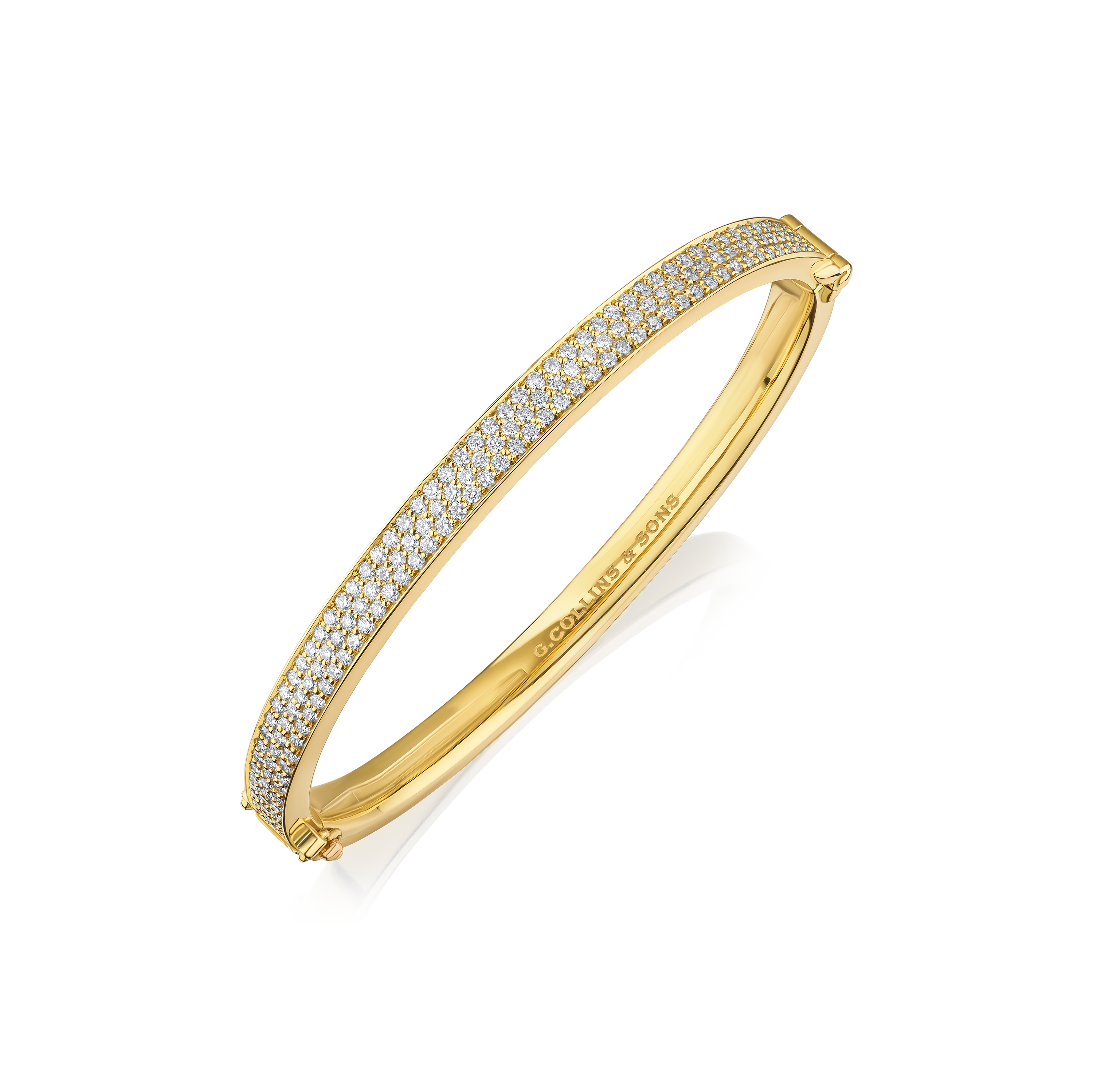 18ct Yellow Gold Diamond Bangle