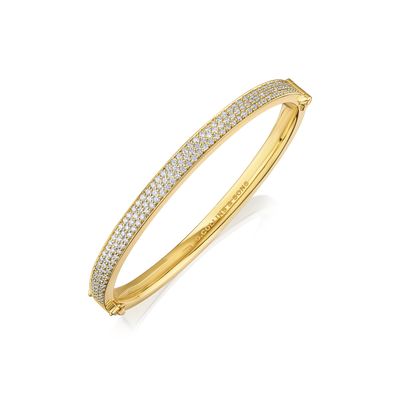 18ct Yellow Gold Diamond Bangle