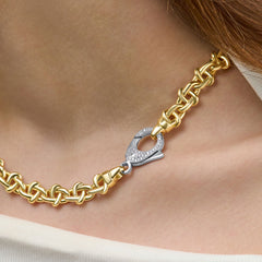 Infinity 18ct Yellow Gold Diamond Set Necklace