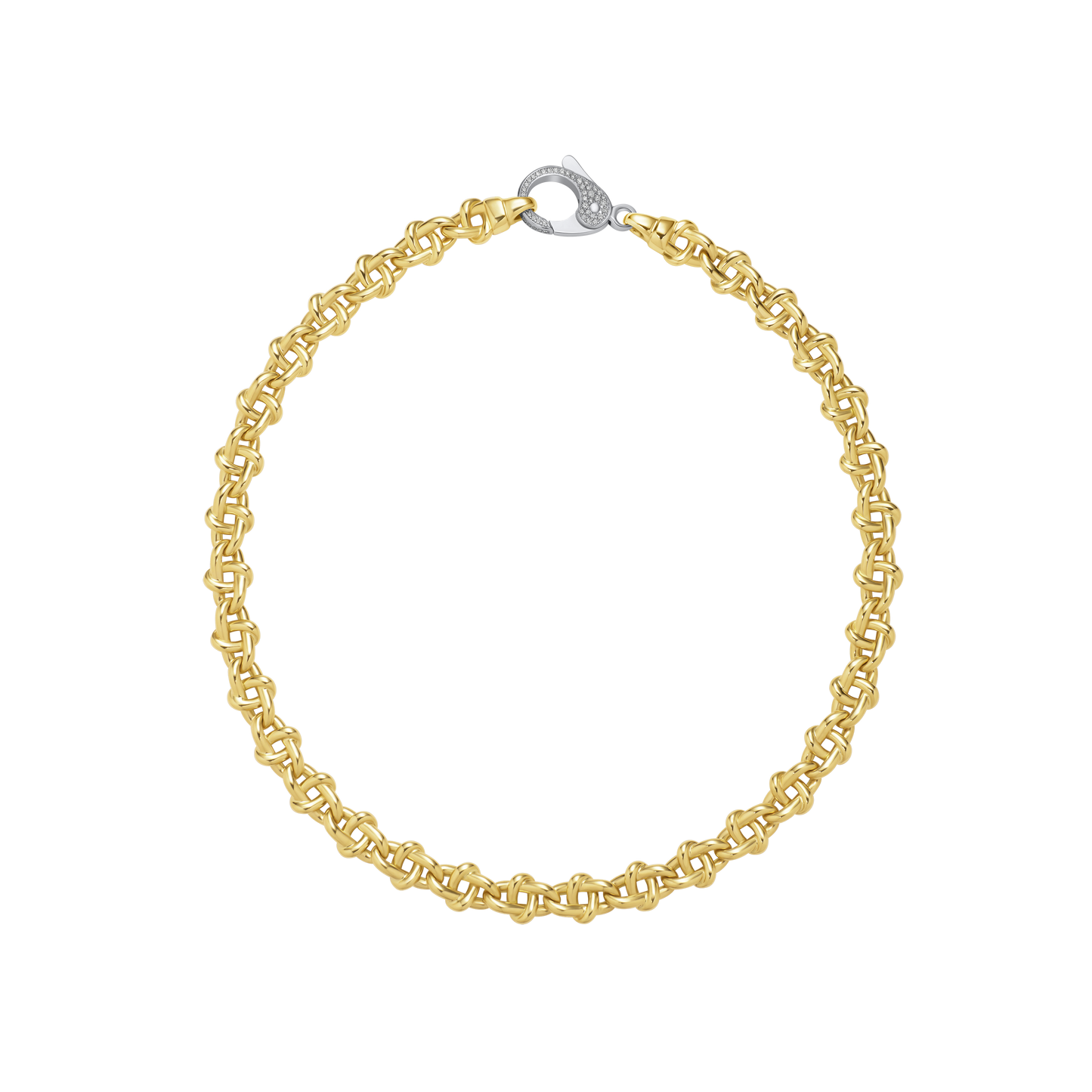 Infinity 18ct Yellow Gold Diamond Set Necklace