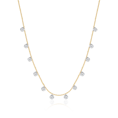 Spectacle Set Diamond 18ct Yellow Gold Necklace